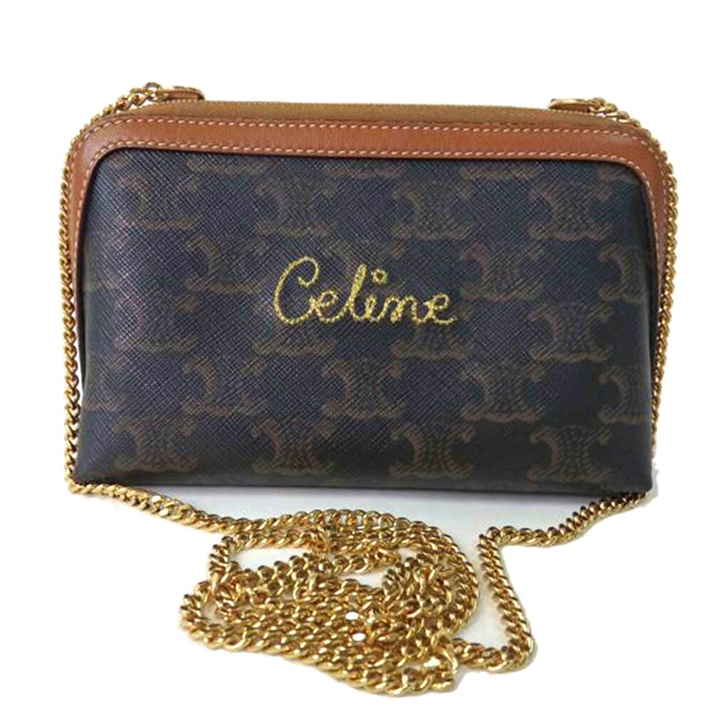 Celine Triomphe chain shoulder bag